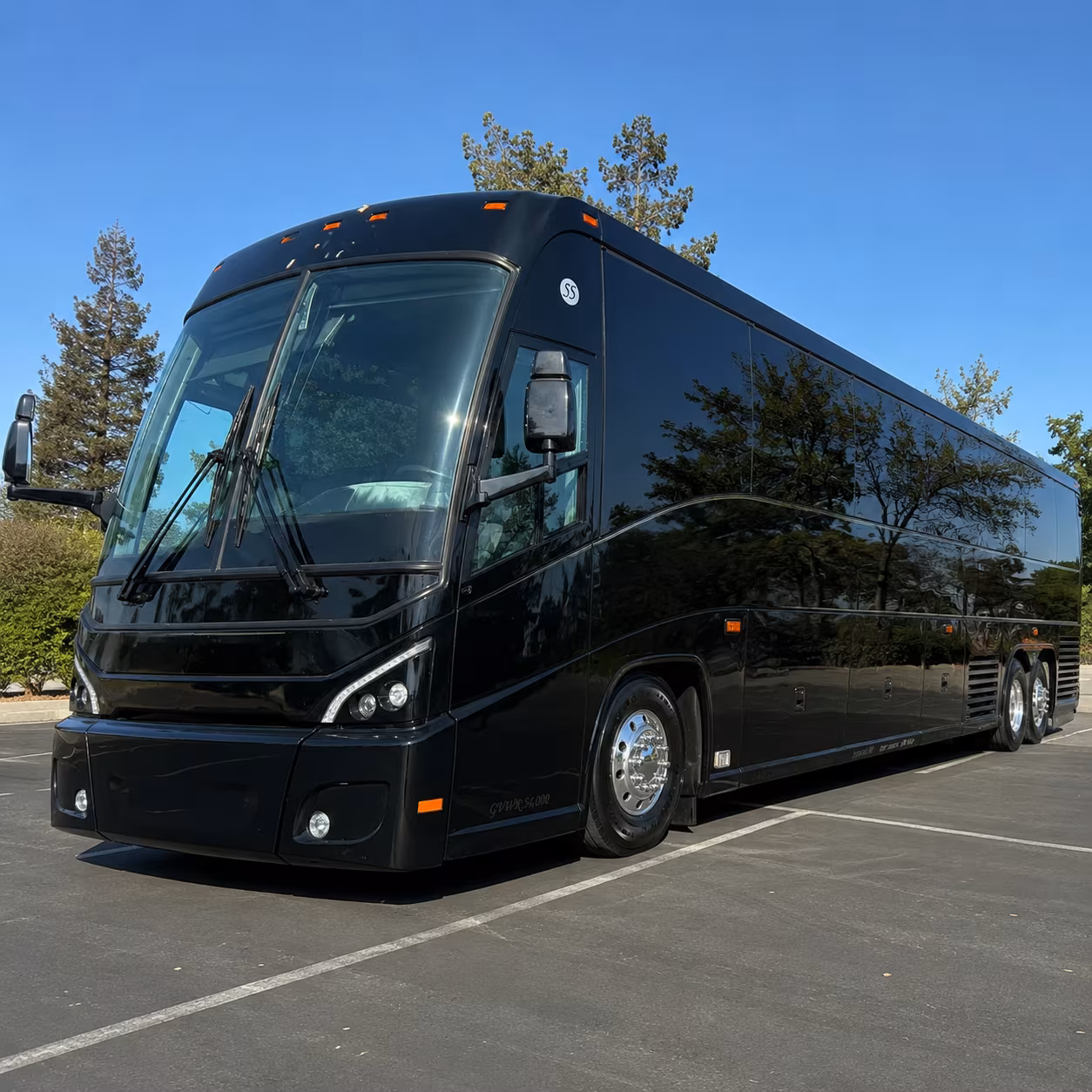 charlotte charter bus rental exterior