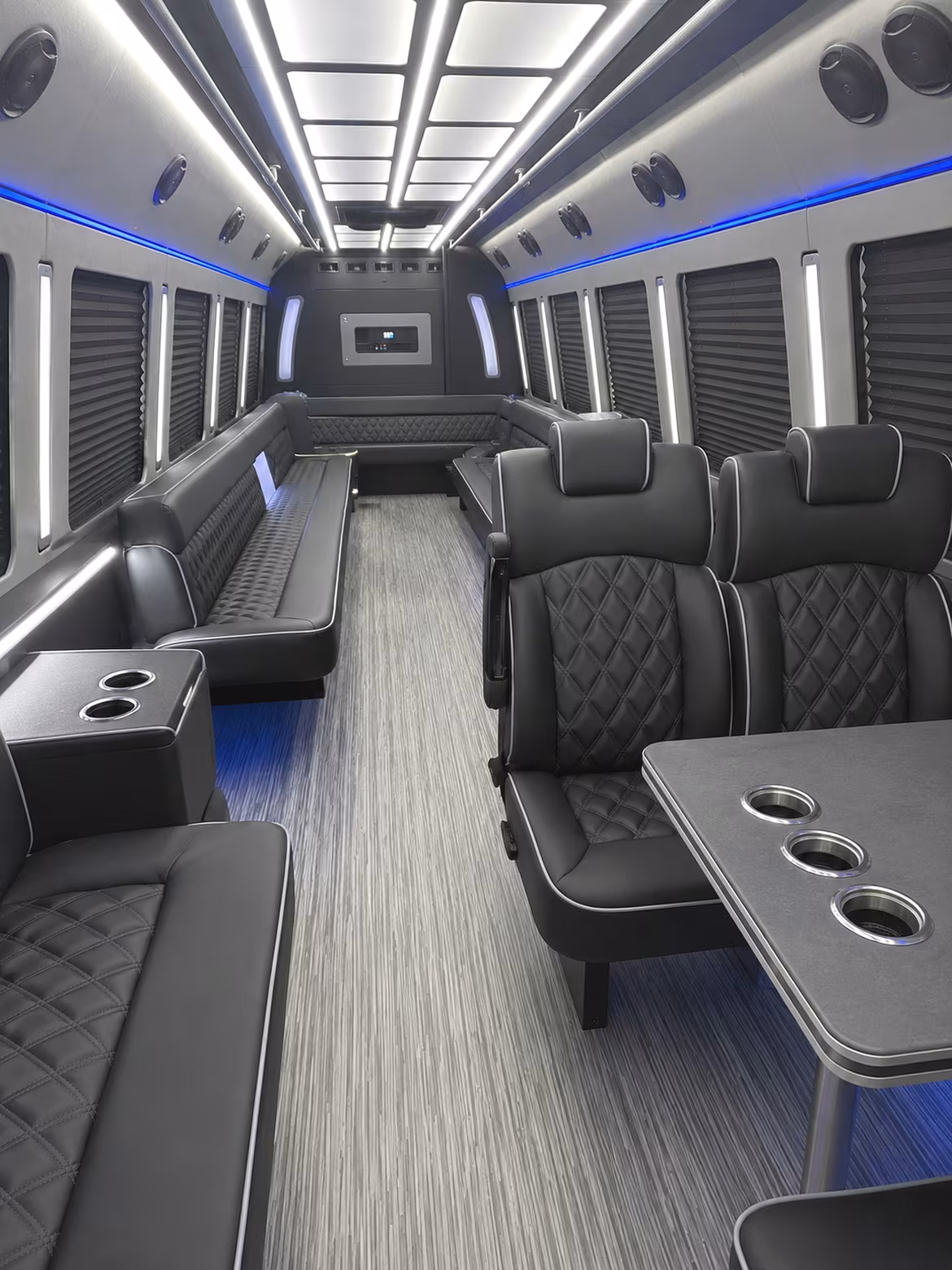 hickory 25 passenger party bus inside