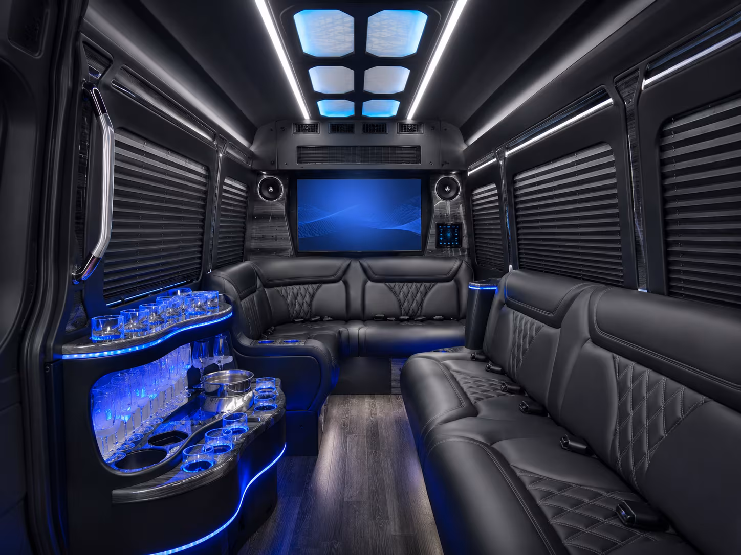 hickory 30 passenger party bus inside