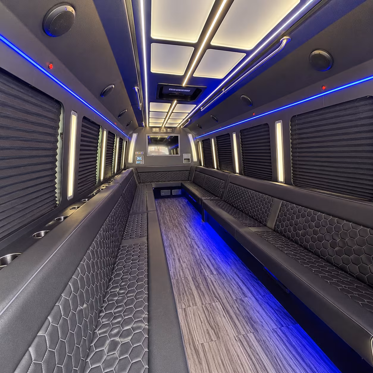 hickory 30 passenger party bus interior