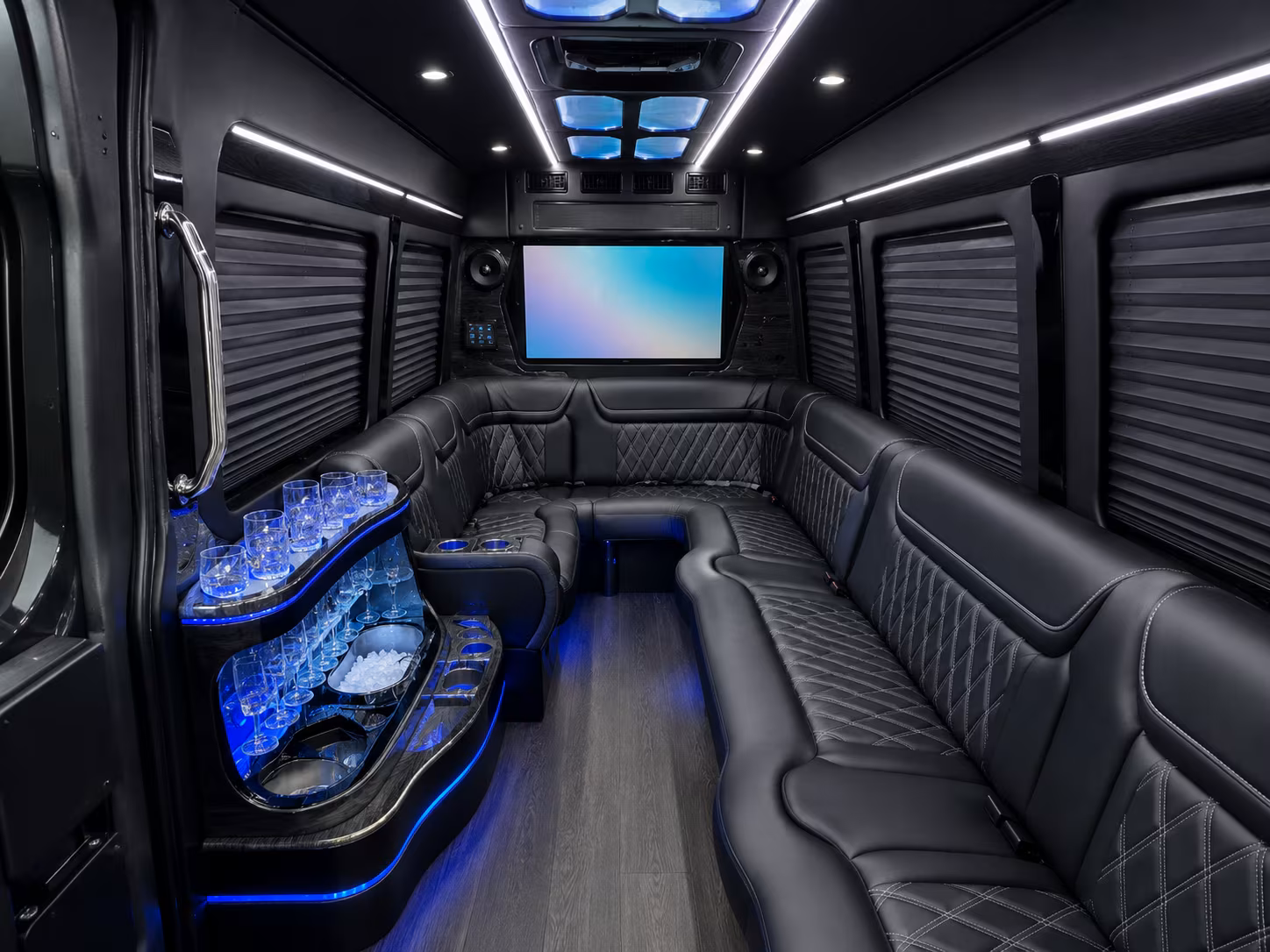 hickory 40 passenger party bus inside