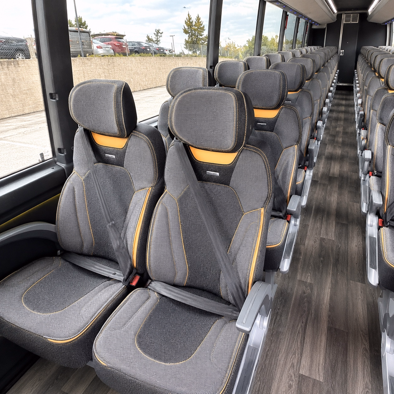 hickory charter bus rental interior