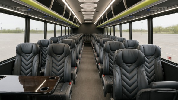 Interior of Charter Bus Company Hickory's 15 Passenger Minibus in Hickory