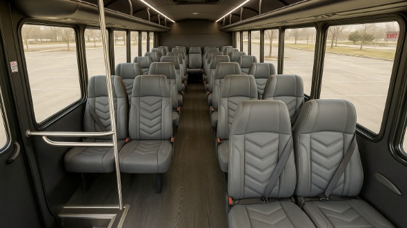 Interior of Charter Bus Company Hickory's 20 Passenger Mini bus in Hickory