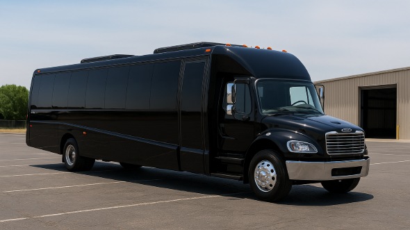 Exterior of Charter Bus Company Hickory's 28 Passenger Mini bus in Hickory