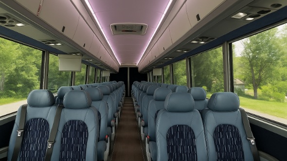 Interior of Charter Bus Company Hickory's 35 Passenger Minibus in Hickory
