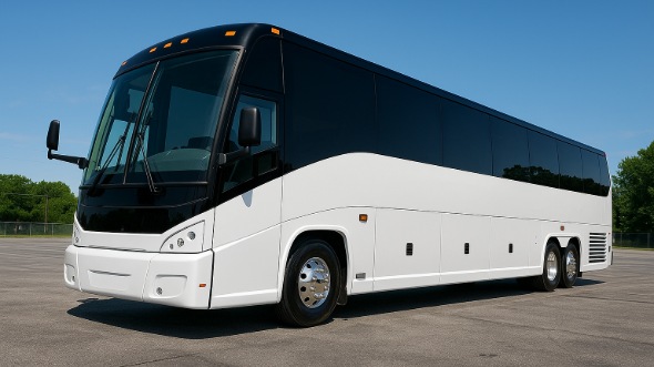 Exterior of Charter Bus Company Gastonia's 50 Passenger Charter Bus in Gastonia