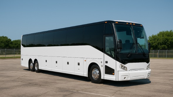 Exterior of Charter Bus Company Hickory's 54 Passenger Charter Bus in Hickory