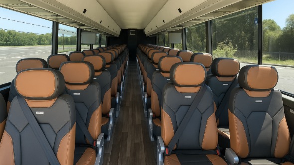 hickory 50 passenger charter bus inside