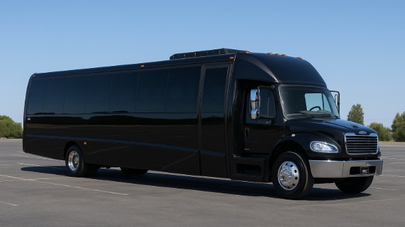 Exterior of Charter Bus Company Hickory's Party Bus in Hickory